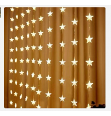 Гірлянда Штора 3*2 Теплий Usb ЗІРКИ SF-57 КОД-3584 (40)