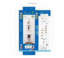 Кутова полиця для ванної кімнати Multi Corner XL-176 РОЗМІР 2*6 , (12)