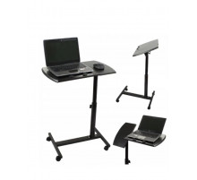 Столик підставка для ноутбука на коліщатках чорний 5541 (6)