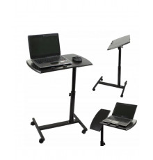 Столик підставка для ноутбука на коліщатках чорний 5541 (6)