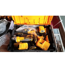 Шуруповерт, Гайковерт, Болгарка, Перфоратор Жовтий 4 в 1 набір 68 в 40-30 (2)