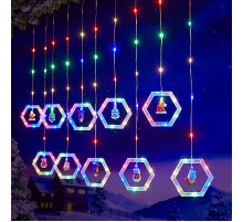 Гірлянда Штора 10 МІКС Usb ВЕСЮЛЬКИ SF-48 код3596 (50)