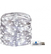 4646 - код 2025Гірлянда мідна проволка 200ED 2M ЮСБ Біла 75-20 (100)