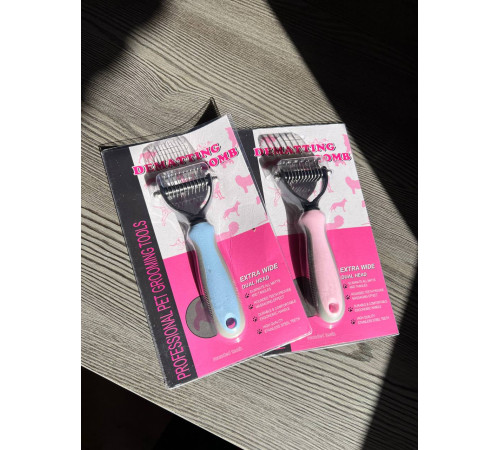 159 Двосторонній гребінець для вичісування вовни кішок та собак МАЛЕНЬКА 206 (100) (150)