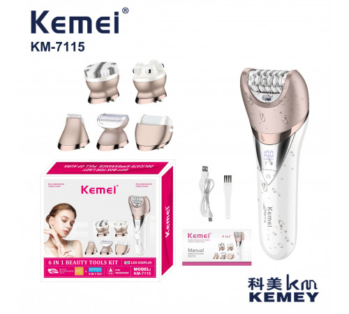 Kemei  7115   Эпилятор Уход За телом  6 в 1      KM-7115    (24)