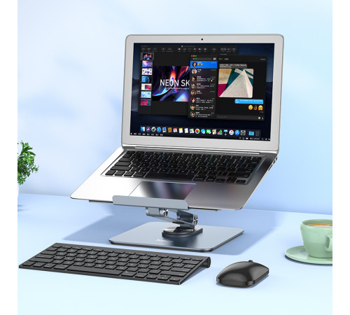 Настільна підставка Hoco PH52 Plus Might металева обертова для ноутбука