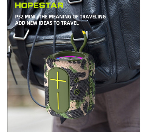 УЦІНКА Колонка HOPESTAR P32 mini Bluetooth з радіо (9,3*9,3*11,5 см) (під ремонт)