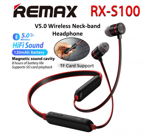 Навушники Remax RX-S100 Sports Neckband Support SD card