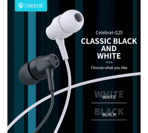 Навушники Celebrat G25 Comfortable 3.5mm 1.2m