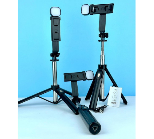 Монопод (трипод) B10S з підсвічуванням на штативі 0.9m Bluetooth