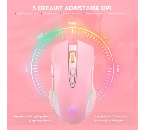 Мишка бездротова Onikuma CW905 RGB (DPI:1200-3600)