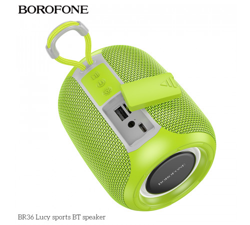 Портативна колонка Borofone BR36 Lucy sports BLACK (12,25*10,1*10,0 см)