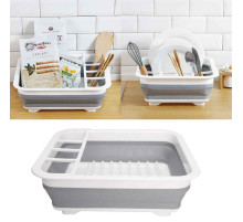 Сушилка-поддон для посуды складная силиконовая  (40)