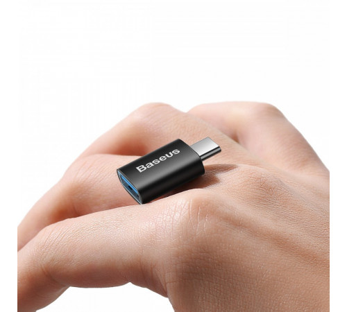 Адаптер Baseus Ingenuity Series Mini OTG Adaptor Type-C to USB-A 3.1 Black (ZJJQ000001)