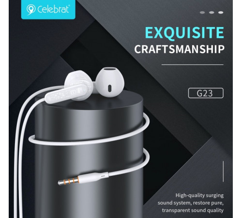Навушники Celebrat G23 3.5mm 1.2m