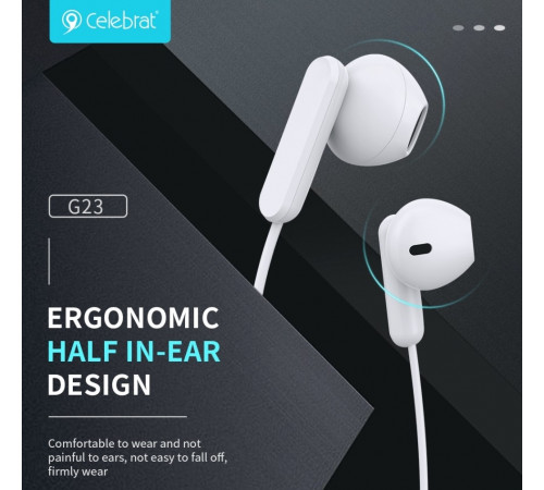 Навушники Celebrat G23 3.5mm 1.2m