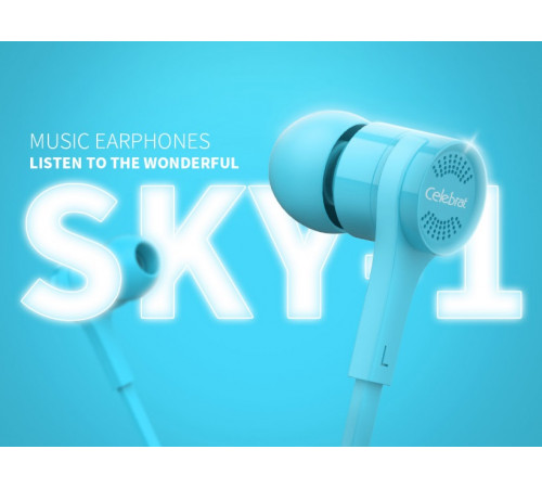 Навушники Celebrat SKY-1 3.5mm 1.2m