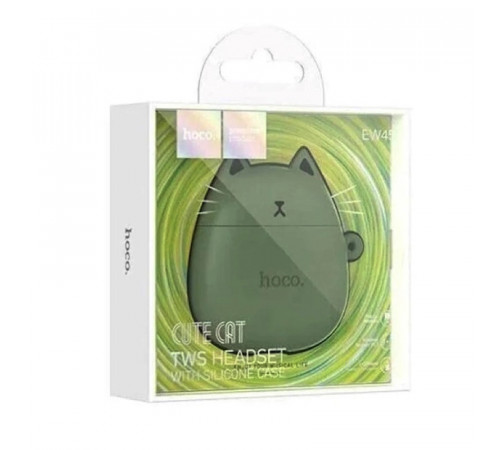 Бездротові навушники TWS HOCO EW45 True wireless stereo headset Forest Cat (6931474789235)