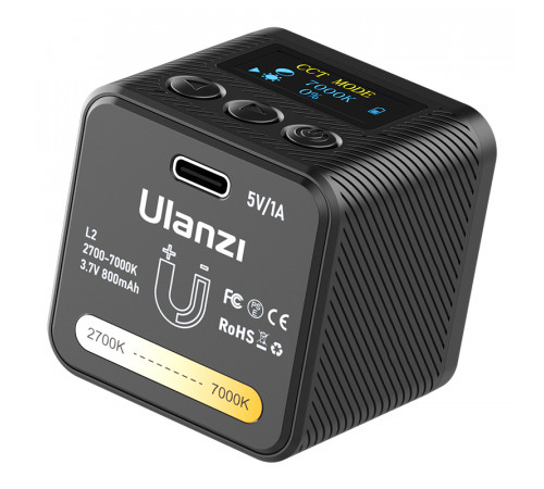 Відеосвітло Ulanzi L2 Bi-color COB Vedio Light, IP6, 5W, Black (3051) (3051)