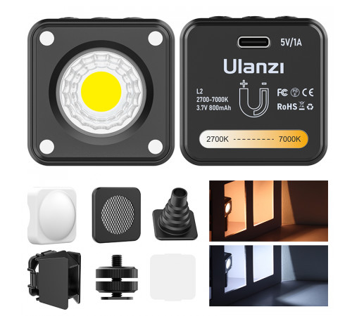 Відеосвітло Ulanzi L2 Bi-color COB Vedio Light, IP6, 5W, Black (3051) (3051)