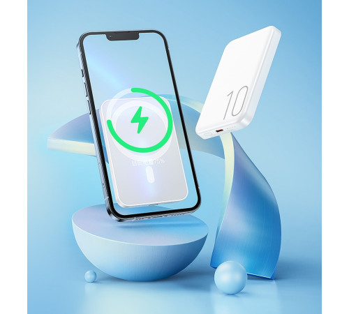 УМБ Power Bank Remax RPP-65 Usion Series Magnetic 10000mAh PD20W з бездротовою зарядкою