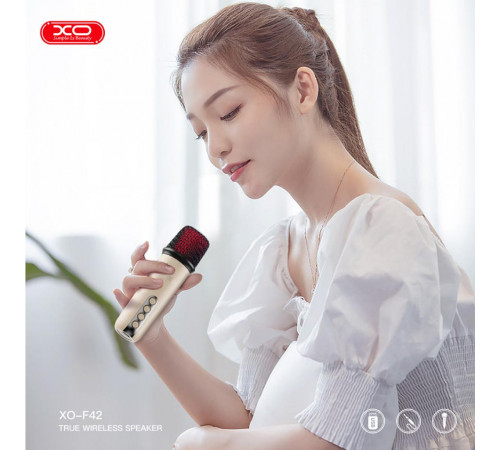 УЦІНКА Портативна колонка XO F42 Dazzling RGB з мікрофоном (11,2*7,8*11,3 см) (під ремонт)