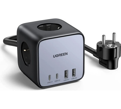 Мережевий зарядний пристрій UGREEN CD268 65W DigiNest Cube (2C2A) (UGR-60113) (UGR-60113)