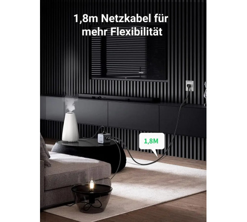 Мережевий зарядний пристрій UGREEN CD268 65W DigiNest Cube (2C2A) (UGR-60113) (UGR-60113)