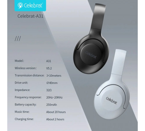 Навушники Celebrat A31 Bluetooth