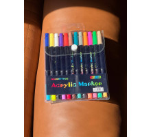 Акварельные маркеры Acrylic marker на 12 шт на 24 цвета    1188-12   (160)