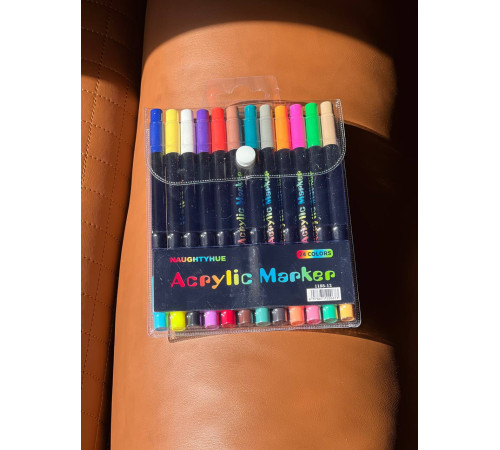 Акварельные маркеры Acrylic marker на 12 шт на 24 цвета    1188-12   (160)