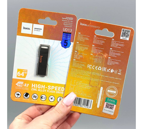 USB флеш Hoco UD13 64GB Clever USB3.2 Швидкісна