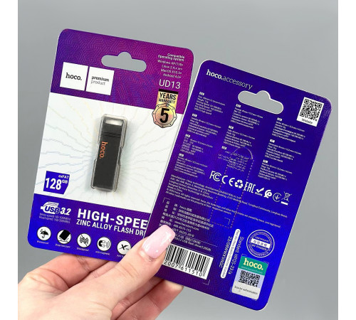 USB флеш Hoco UD13 128Gb Clever USB3.2 Швидкісна