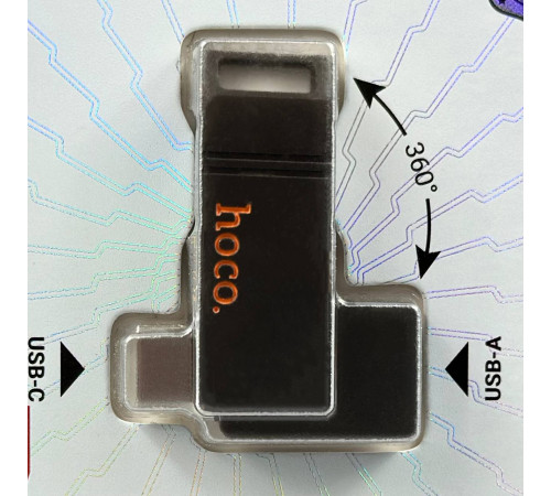 USB флеш Hoco UD14 64Gb Clever USB3.2+Type-C Швидкісна