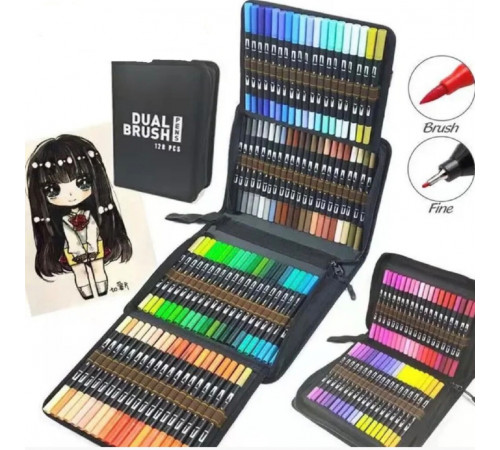Акварельные  Color pencil  100   CD     Художественные Маркера с сумкой для рисования,(20)
