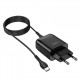 Мережевий зарядний пристрій з кабелем HOCO C72Q Glorious single port QC3.0 charger set(Type-C) 18W  Black (6931474732545)