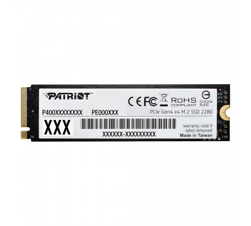 Накопичувач SSD M.2 Patriot P400 Lite 1TB NVMe 1.4 2280  Gen 4x4, 2700/3500 3D TLC (P400LP1KGM28H)