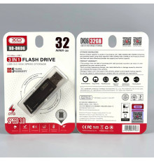 USB флеш XO DK06 32Gb 3in1 USB+Lightning+Micro USB3.0 Швидкісна