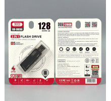 USB флеш XO DK06 128Gb 3in1 USB3.0+Lightning+Micro Швидкісна