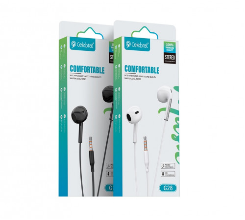 Навушники Celebrat G28 3.5mm 1.2m