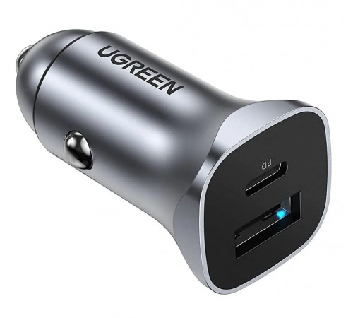 Автомобільний зарядний пристрій UGREEN CD130 Dual USB Car Charger (Space Gray) (UGR-30780) (UGR-30780)