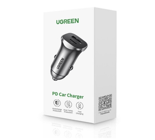 Автомобільний зарядний пристрій UGREEN CD130 Dual USB Car Charger (Space Gray) (UGR-30780) (UGR-30780)