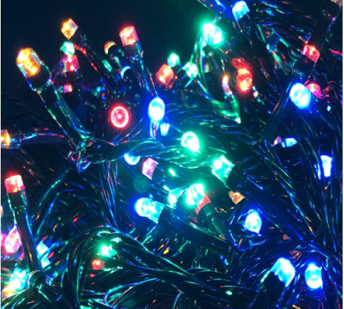 2025 ЧерныйПровод Гирлянда  300LED  Теплый белый warm    100-10 (60)