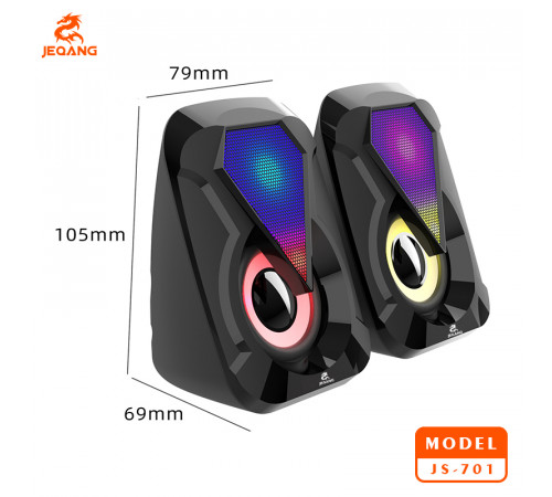 Колонка комп'ютерна JEQANG JS-701 RGB (11,0*8,0*6,0 см)