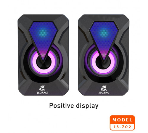 Колонка комп'ютерна JEQANG JS-702 RGB (13,3*8,5*10,8 см)