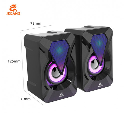 Колонка комп'ютерна JEQANG JS-702 RGB (13,3*8,5*10,8 см)