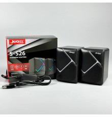 Колонка комп'ютерна Jedel S-526 з RGB підсвічуванням (USB+3.5mm) (10,0*7,5*7,5 см)