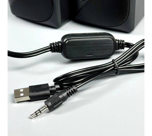 Колонка комп'ютерна Jedel S-526 з RGB підсвічуванням (USB+3.5mm) (10,0*7,5*7,5 см)