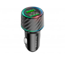 Автомобільний зарядний пристрій BOROFONE BZ21A Brilliant 36W dual port QC3.0 car charger Black (6941991101205)