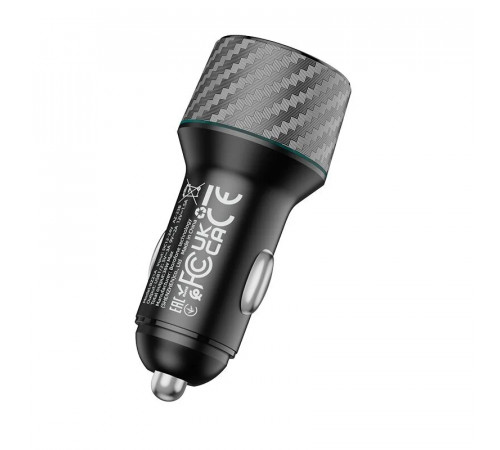 Автомобільний зарядний пристрій BOROFONE BZ21A Brilliant 36W dual port QC3.0 car charger Black (6941991101205)
